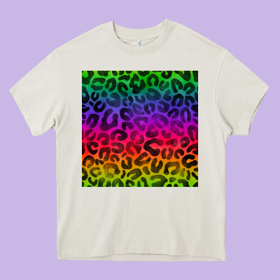 Colorful Leopard Seamless Pattern Heavy Core Tee Designed By Bundleandbundleshop