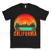 Black california t  shirt california sunset vintage trees scenery t  shirt Classic Tee - linhVisuals