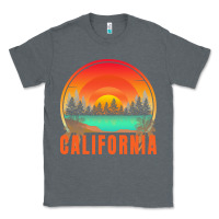 Charcoal Heather california t  shirt california sunset vintage trees scenery t  shirt Classic Tee - linhVisuals
