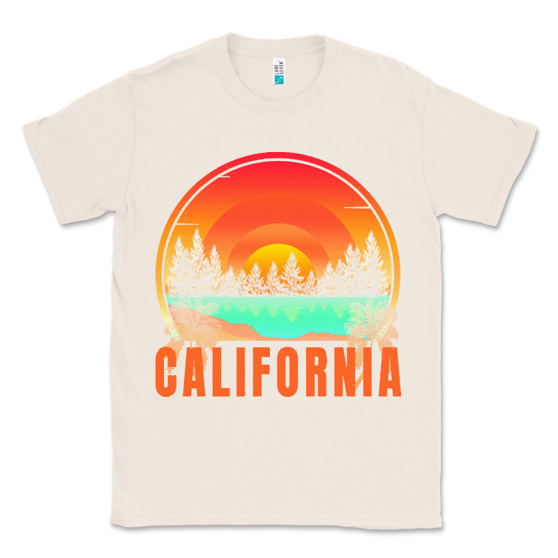 California T  Shirt California Sunset Vintage Trees Scenery T  Shirt Classic Tee by linhVisuals | Teevron
