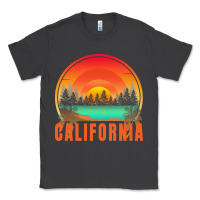 Smoke california t  shirt california sunset vintage trees scenery t  shirt Classic Tee - linhVisuals