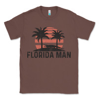 Chestnut florida man state funny meme vintage palm trees and sunset retro sun Classic Tee - linhVisuals