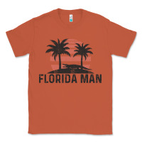 Copper florida man state funny meme vintage palm trees and sunset retro sun Classic Tee - linhVisuals