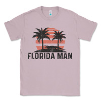 Lilac florida man state funny meme vintage palm trees and sunset retro sun Classic Tee - linhVisuals
