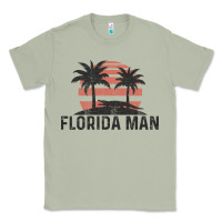 Matcha florida man state funny meme vintage palm trees and sunset retro sun Classic Tee - linhVisuals
