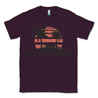 Plum florida man state funny meme vintage palm trees and sunset retro sun Classic Tee - linhVisuals