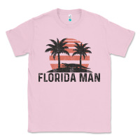 Bubblegum Pink florida man state funny meme vintage palm trees and sunset retro sun Classic Tee - linhVisuals