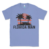 Colony Blue florida man state funny meme vintage palm trees and sunset retro sun Classic Tee - linhVisuals