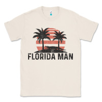 Natural florida man state funny meme vintage palm trees and sunset retro sun Classic Tee - linhVisuals