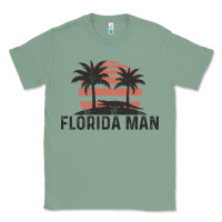 Sage florida man state funny meme vintage palm trees and sunset retro sun Classic Tee - linhVisuals