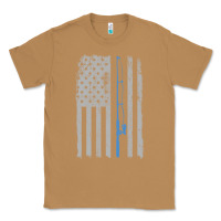 Toasted Coconut fishing american flag vintage fishing rod patriotic 4ht of july gift f Classic Tee - linhVisuals