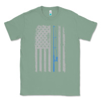 Sage fishing american flag vintage fishing rod patriotic 4ht of july gift f Classic Tee - linhVisuals