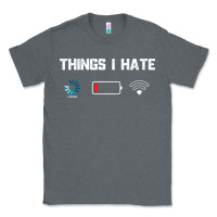 Charcoal Heather funny things i hate low battery and wifi connection Classic Tee - linhVisuals