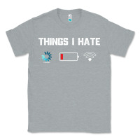 Heather Grey funny things i hate low battery and wifi connection Classic Tee - linhVisuals