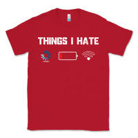 Red funny things i hate low battery and wifi connection Classic Tee - linhVisuals