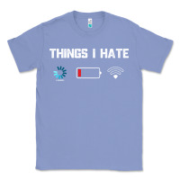 Colony Blue funny things i hate low battery and wifi connection Classic Tee - linhVisuals