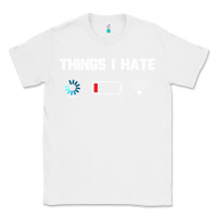 White funny things i hate low battery and wifi connection Classic Tee - linhVisuals