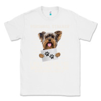 White funny yorkie personal stalker yorkshire terrier  dog i will follow you Classic Tee - linhVisuals