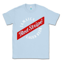 Dusty Blue jamaica red stripe lager beer Classic Tee - linhVisuals