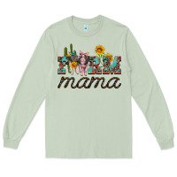 Matcha farm mama with baby pigs Long Sleeve Tee - Artiststas