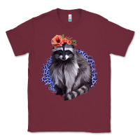 Burgundy Classy But A Little Thrashy Racoon With Flowers Classic Tee - Jasminsmagicworld