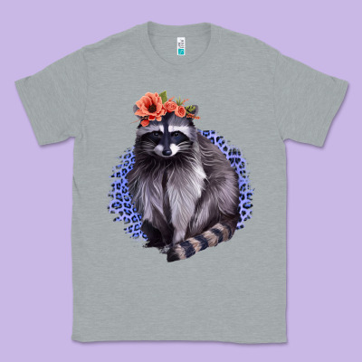 Classy But A Little Thrashy Racoon With Flowers Classic Tee Designed By Jasminsmagicworld
