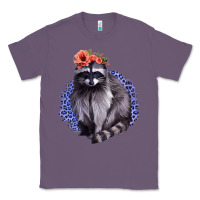 Lavender Classy But A Little Thrashy Racoon With Flowers Classic Tee - Jasminsmagicworld