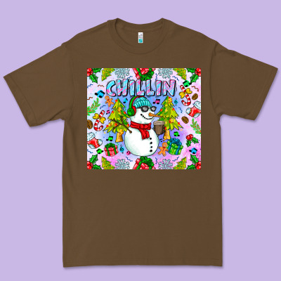 Chillin Snow Premium Tee Designed By Cowhidedigitalart