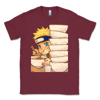 Burgundy Nar Manga Ruto Ramen Classic Tee - linhVisuals