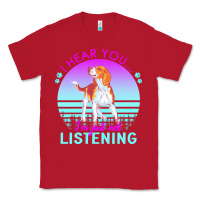 Red beagle t  shirt i hear you i'm just not listening beagle lover t  shir Classic Tee - linhVisuals