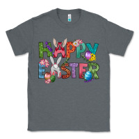 Charcoal Heather Western Happy Easter Classic Tee - BundleAndBundleShop