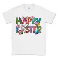 White Western Happy Easter Classic Tee - BundleAndBundleShop