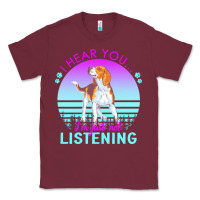 Burgundy beagle t  shirt i hear you i'm just not listening beagle lover t  shir Classic Tee - linhVisuals