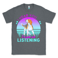 Charcoal Heather beagle t  shirt i hear you i'm just not listening beagle lover t  shir Classic Tee - linhVisuals