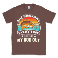 Chestnut she swallows every time i bring my rod t  shirt she swallows every tim Classic Tee - linhVisuals