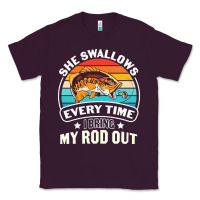 Plum she swallows every time i bring my rod t  shirt she swallows every tim Classic Tee - linhVisuals