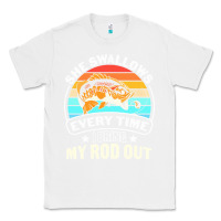 White she swallows every time i bring my rod t  shirt she swallows every tim Classic Tee - linhVisuals