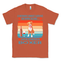 Copper boxer t  shirt a woman cannot survive on wine alone she also needs box Classic Tee - linhVisuals