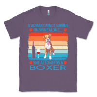 Lavender boxer t  shirt a woman cannot survive on wine alone she also needs box Classic Tee - linhVisuals