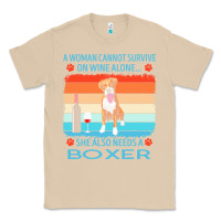 Mushroom boxer t  shirt a woman cannot survive on wine alone she also needs box Classic Tee - linhVisuals