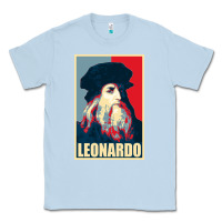 Dusty Blue leonardo Classic Tee - linhVisuals