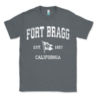 Charcoal Heather fort bragg california ca vintage boat anchor flag design tee Classic Tee - linhVisuals