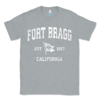 Heather Grey fort bragg california ca vintage boat anchor flag design tee Classic Tee - linhVisuals