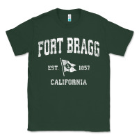 Sports Green fort bragg california ca vintage boat anchor flag design tee Classic Tee - linhVisuals