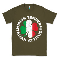 Army Green irish temper italian attitude t shirt st patrick's day t shirt Classic Tee - linhVisuals