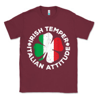 Burgundy irish temper italian attitude t shirt st patrick's day t shirt Classic Tee - linhVisuals