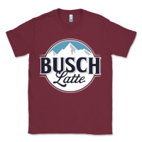 Burgundy BUSCH LATTE COOL Classic Tee - linhVisuals