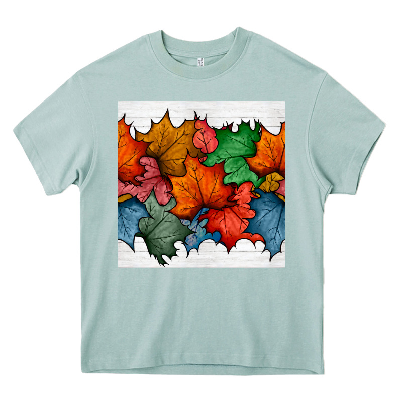 Autumn  Leaves Seamless Pattern Heavy Core Tee by BundleAndBundleShop | Teevron