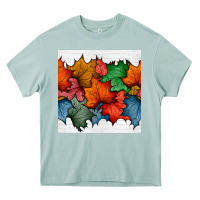 Arona autumn  leaves seamless pattern Heavy Core Tee - BundleAndBundleShop