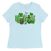 Baby Blue nurse st patrick's day Ladies Tee - Artiststas